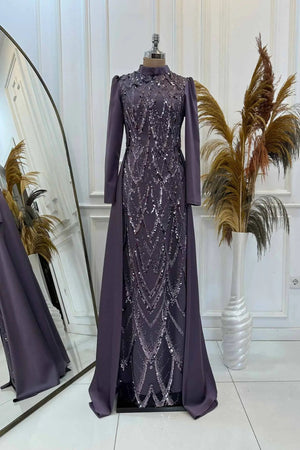 Natalie Tesettür Abiye - FioraofDress - tesettur - abiye - LİLAA - 36 - hijab - evening - dress