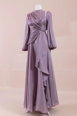 Nedya Tesettür Abiye - FioraofDress - tesettur - abiye - LİLA - 38 - hijab - evening - dress