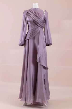 Nedya Tesettür Abiye - FioraofDress - tesettur - abiye - LİLA - 38 - hijab - evening - dress