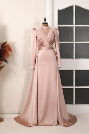 Niran Tesettür Abiye - FioraofDress - tesettur - abiye - Pudra - 36 - hijab - evening - dress