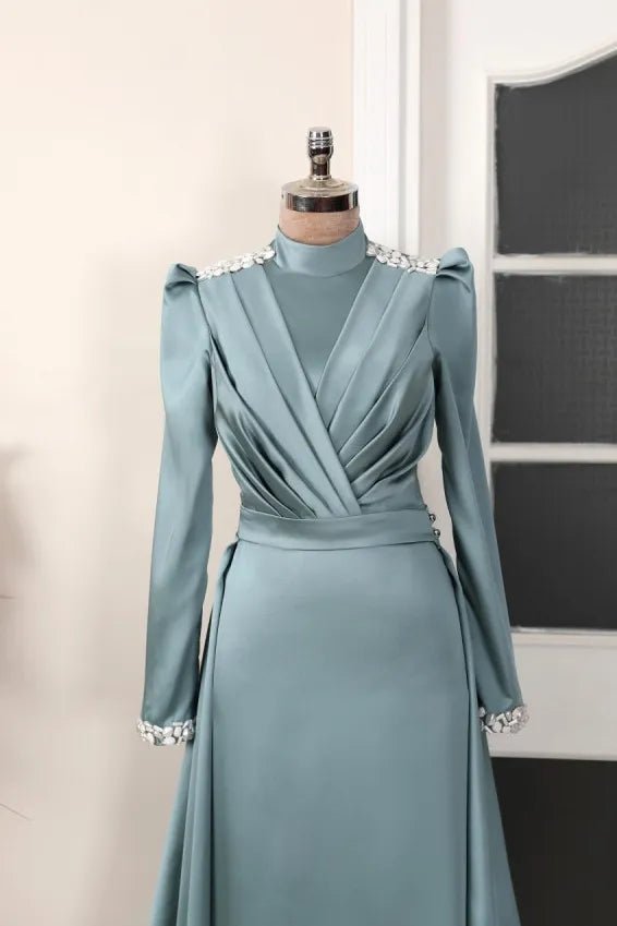 Niran Tesettür Abiye - FioraofDress - tesettur - abiye - MİNT - 36 - hijab - evening - dress