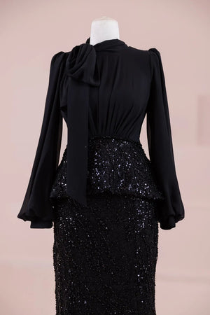 Nişa Tesettür Abiye - FioraofDress - tesettur - abiye - Siyah - 38 - hijab - evening - dress