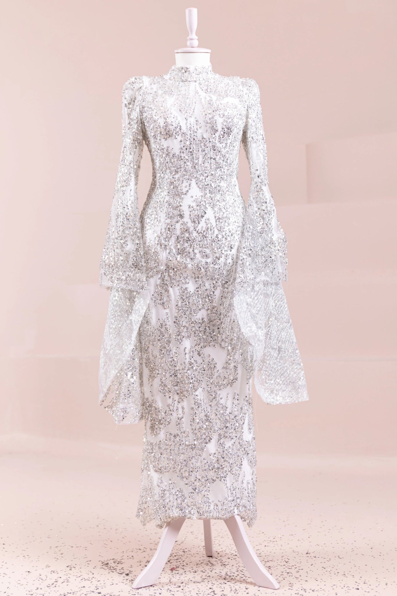 Nouria Tesettür Abiye - FioraofDress - tesettur - abiye - Beyaz - 36 - hijab - evening - dress