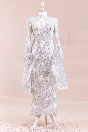 Nouria Tesettür Abiye - FioraofDress - tesettur - abiye - Beyaz - 36 - hijab - evening - dress