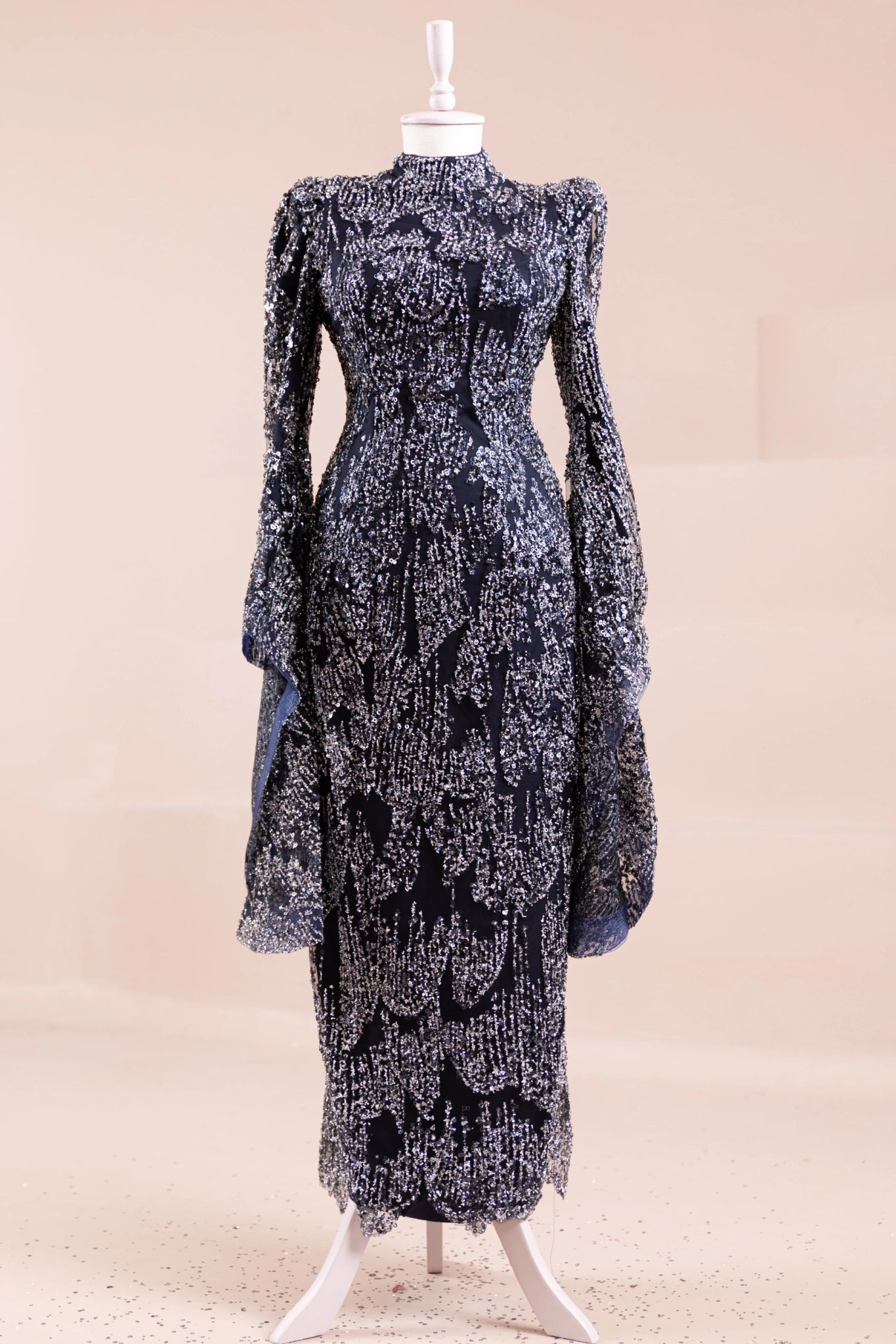 Nouria Tesettür Abiye - FioraofDress - tesettur - abiye - lacivert - 36 - hijab - evening - dress