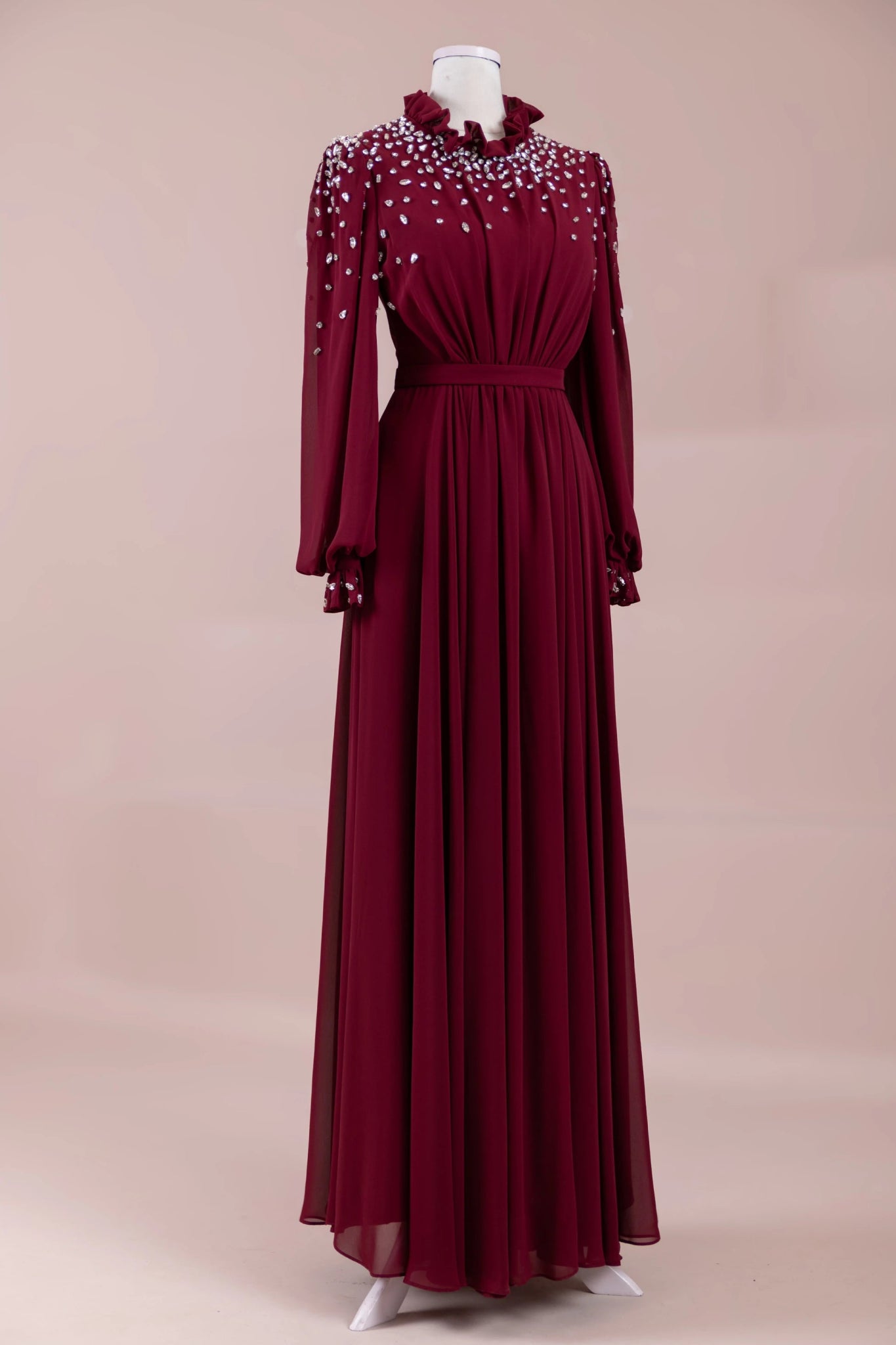 Nova Teseetür Abiye - FioraofDress - tesettur - abiye - BORDO - 38 - hijab - evening - dress