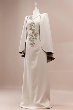 Nova Tesettür Abiye - FioraofDress - tesettur - abiye - BEJ - 38 - hijab - evening - dress