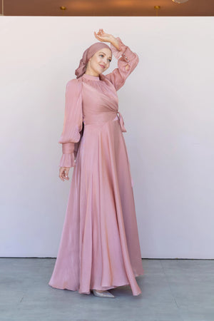 Orkide Tesettur Abiye - FioraofDress - tesettur - abiye - 38 - Somon - hijab - evening - dress