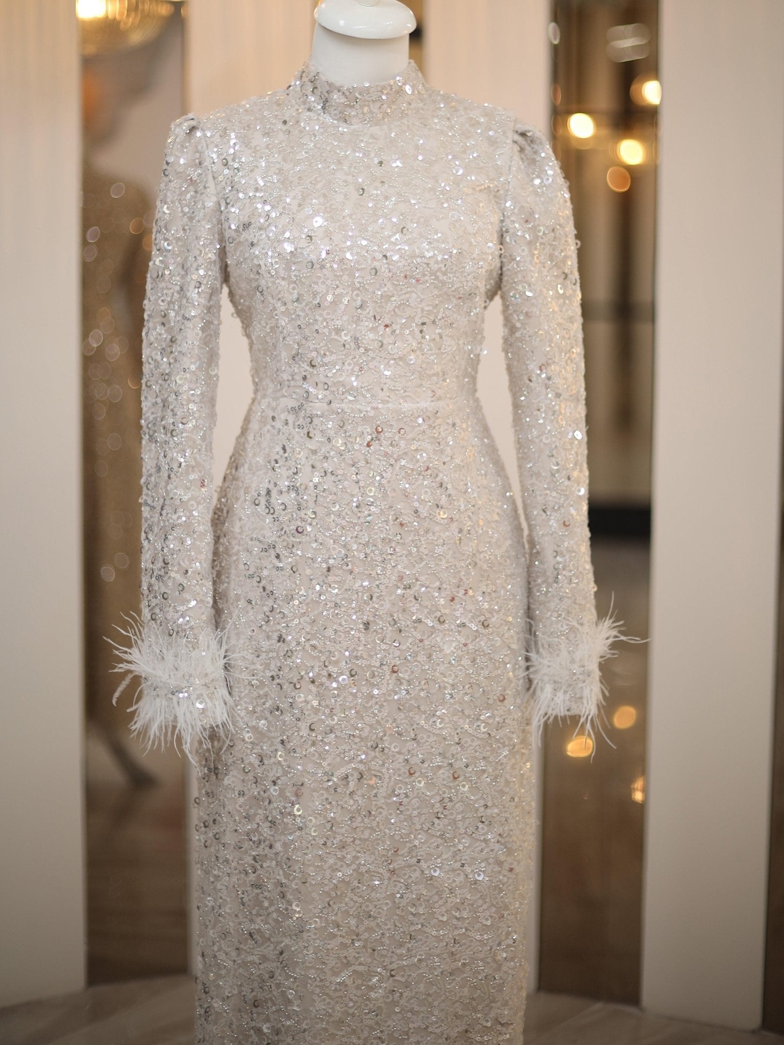 Paris Tesettür Abiye - FioraofDress - tesettur - abiye - 48 - BEJ - hijab - evening - dress