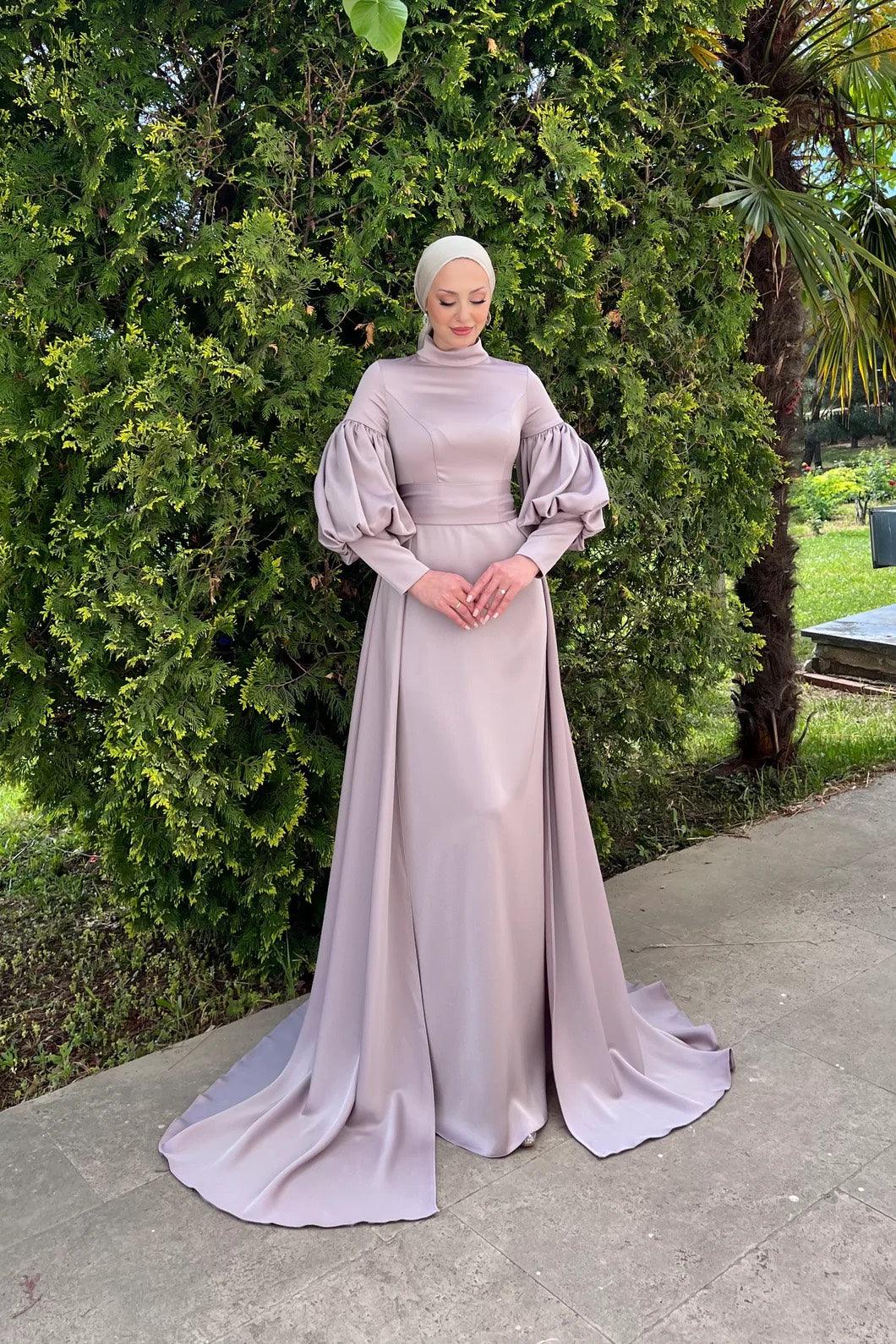 Parla Tesettür Abiye - FioraofDress - tesettur - abiye - 44 - Morr - hijab - evening - dress