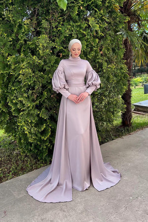 Parla Tesettür Abiye - FioraofDress - tesettur - abiye - 44 - Morr - hijab - evening - dress