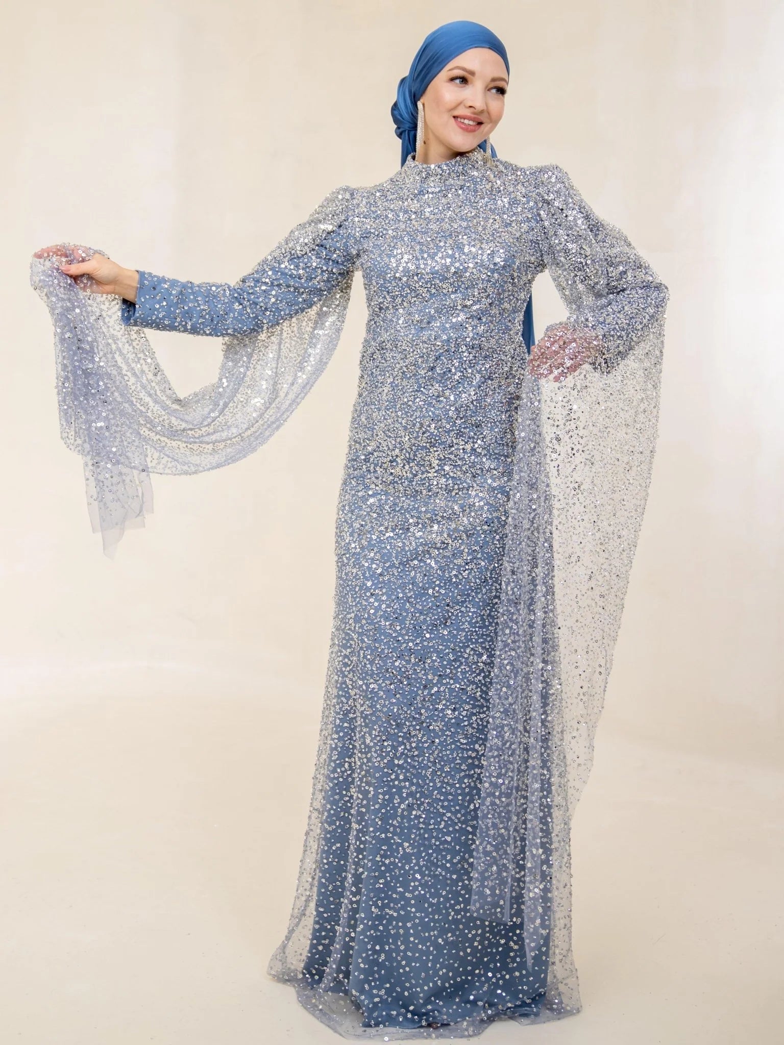 Parla Tesettür Abiye - FioraofDress - tesettur - abiye - 48 - Mavii - hijab - evening - dress