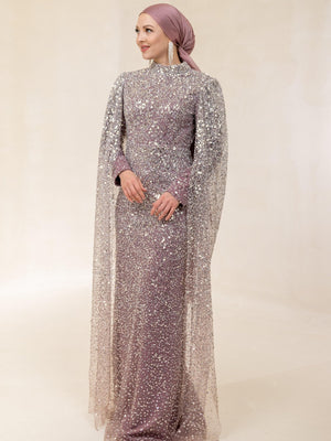 Parla Tesettür Abiye - FioraofDress - tesettur - abiye - 48 - Gül Kurusu - hijab - evening - dress