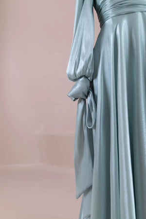 Pearl Tesettür Abiye - FioraofDress - tesettur - abiye - mint yeşili - 38 - hijab - evening - dress