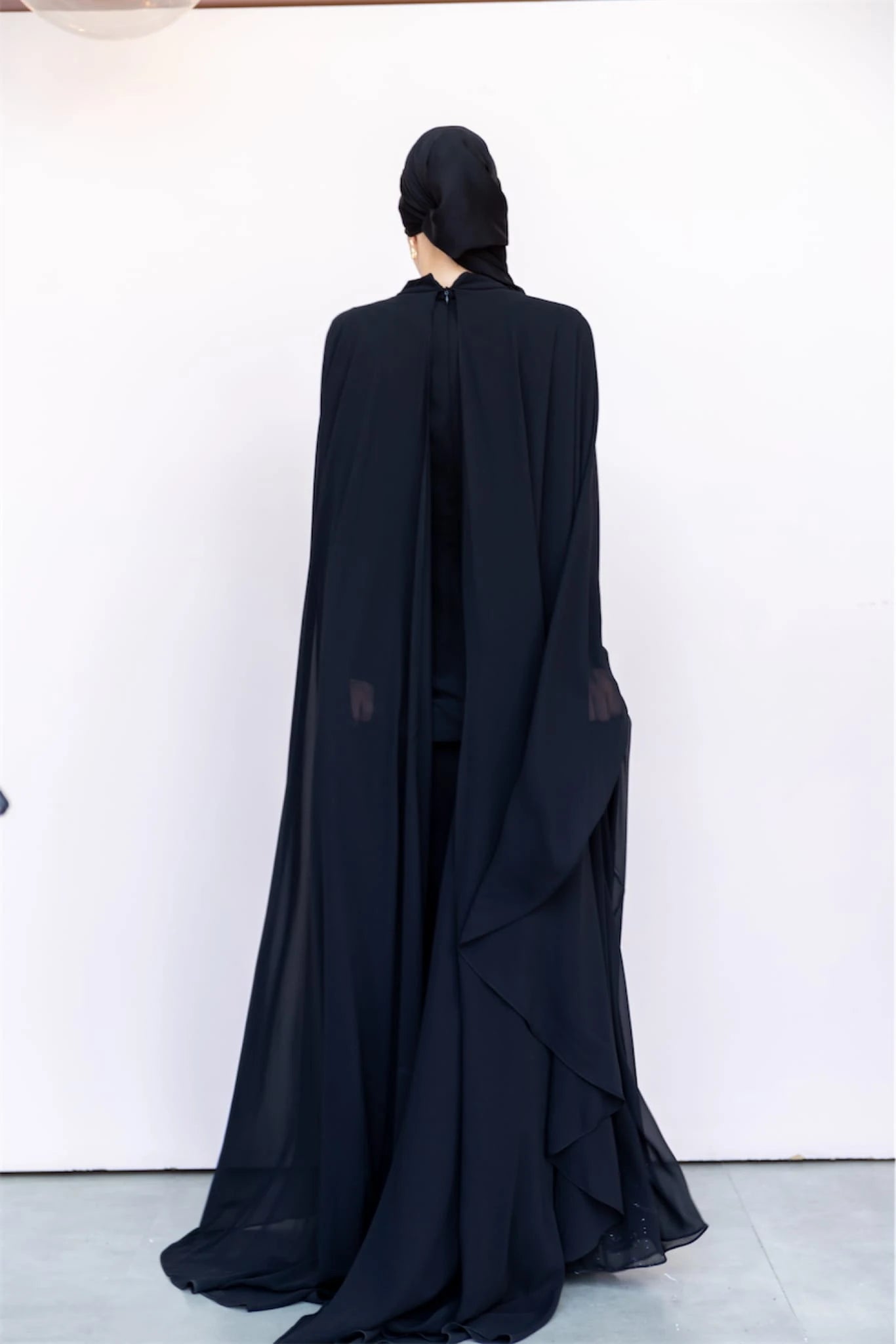 Pelerin Tesettür Abiye - FioraofDress - tesettur - abiye - 40 - SİYAH - hijab - evening - dress