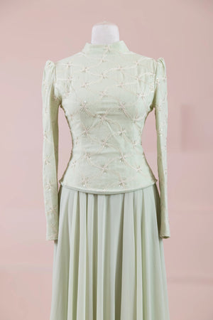 Ponte Tesettür Abiye - FioraofDress - tesettur - abiye - mint - 38 - hijab - evening - dress