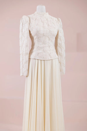 Ponte Tesettür Abiye - FioraofDress - tesettur - abiye - Ekru - 38 - hijab - evening - dress