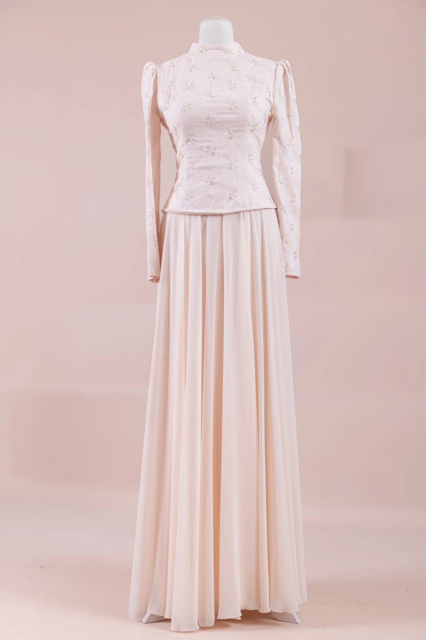 Ponte Tesettür Abiye - FioraofDress - tesettur - abiye - Pudra - 38 - hijab - evening - dress