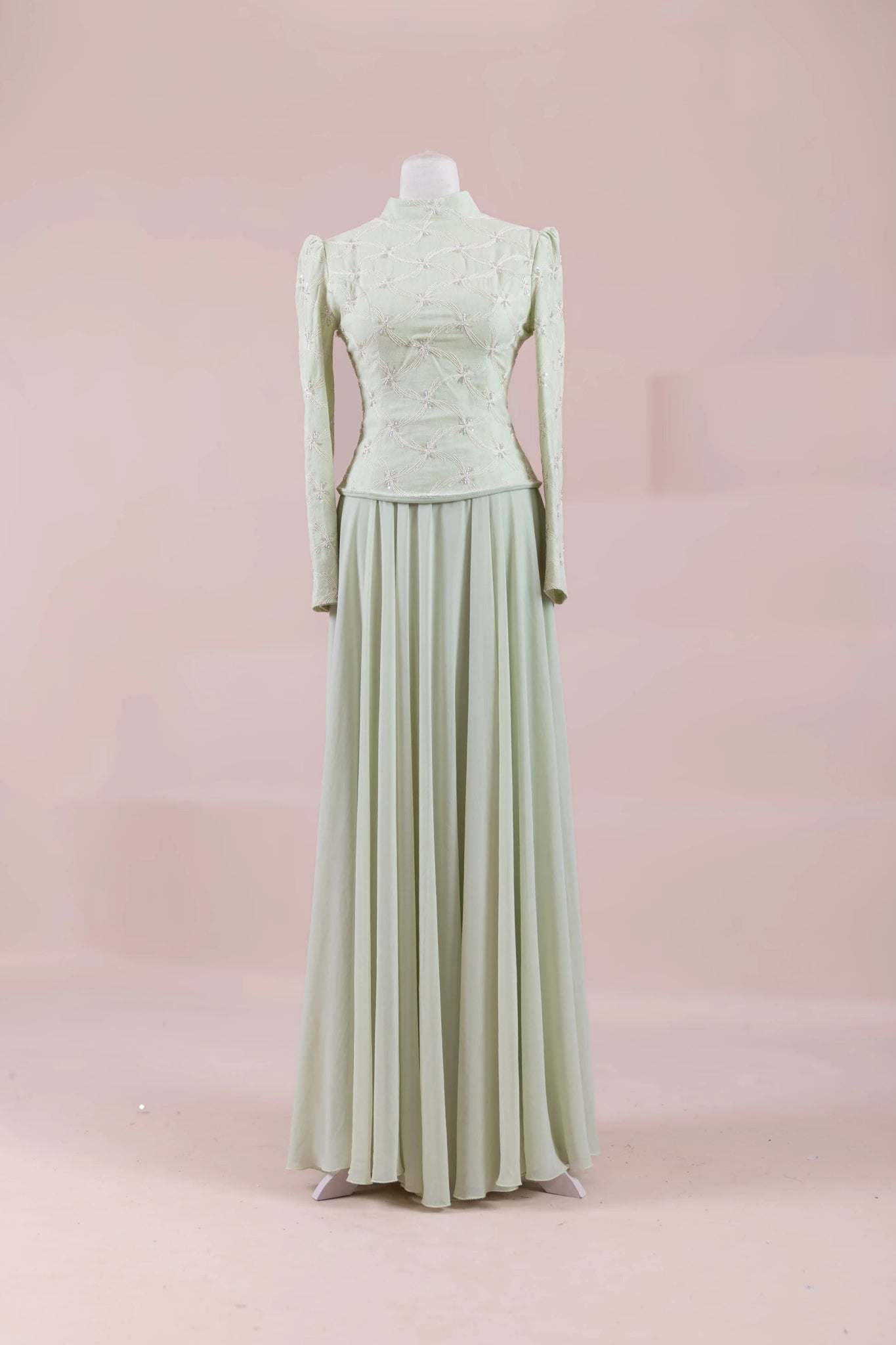 Ponte Tesettür Abiye - FioraofDress - tesettur - abiye - mint - 38 - hijab - evening - dress