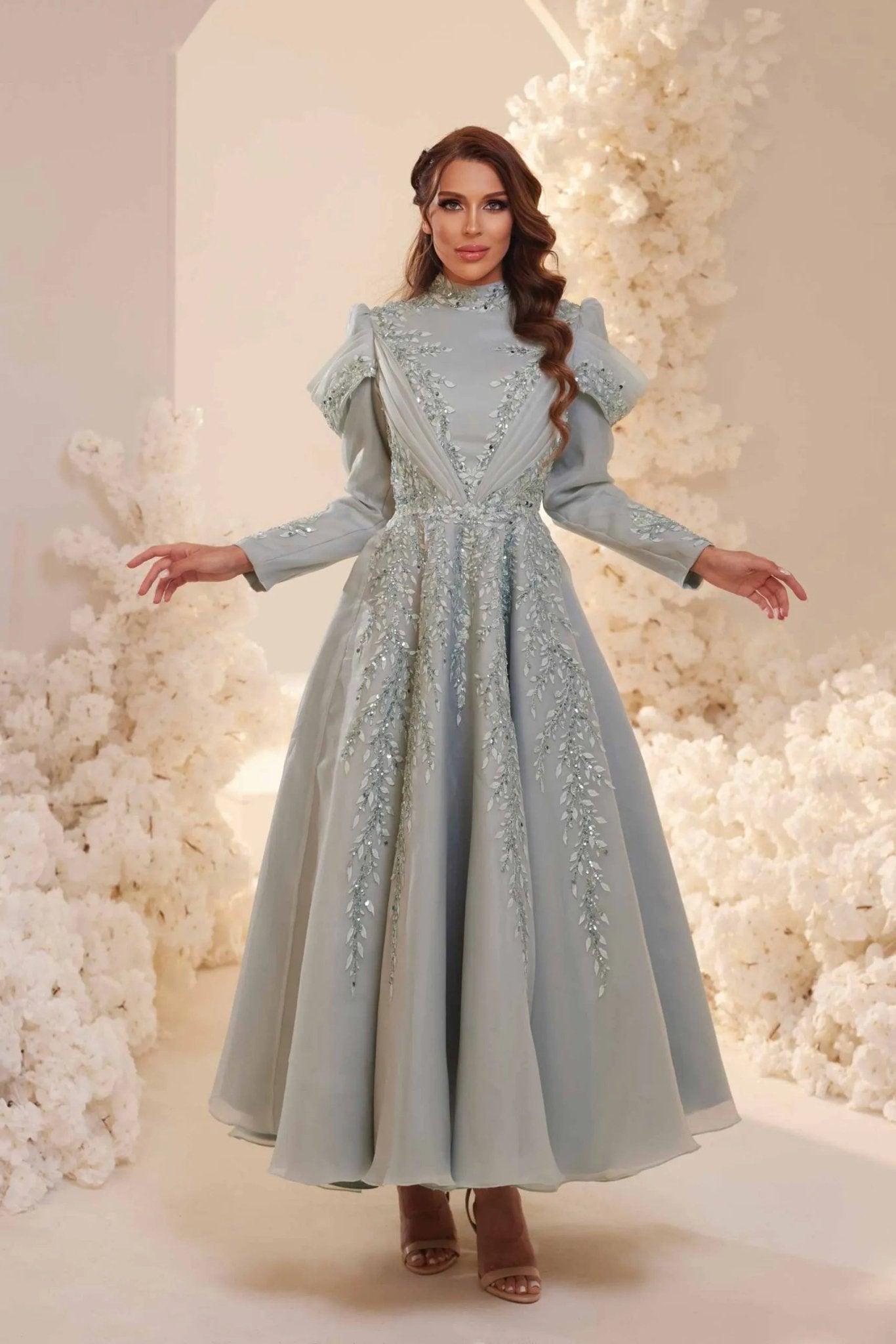 Queen Tesettür Abiye - FioraofDress - tesettur - abiye - zümrüt - 38 - hijab - evening - dress