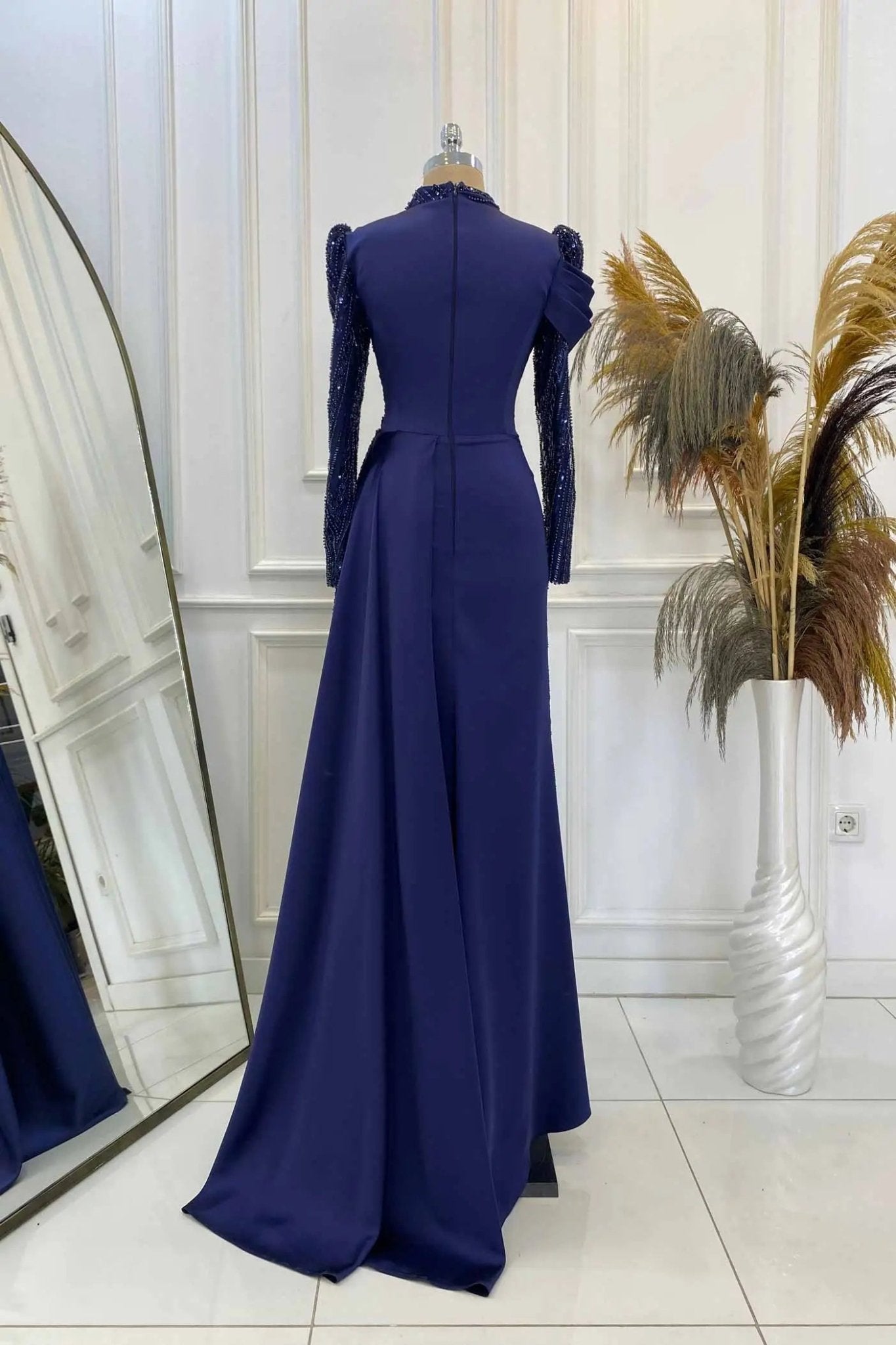 Raissa Tesettür Abiye - FioraofDress - tesettur - abiye - LACİVERT - 38 - hijab - evening - dress