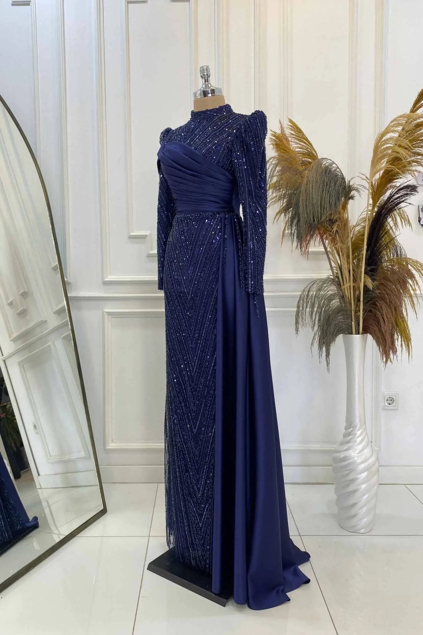 Raissa Tesettür Abiye - FioraofDress - tesettur - abiye - LACİVERT - 38 - hijab - evening - dress