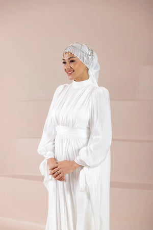 Renna Tesettür Abiye - FioraofDress - tesettur - abiye - Beyaz - 36 - hijab - evening - dress