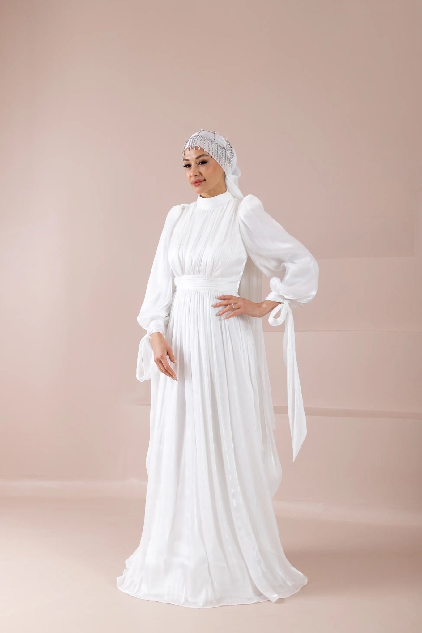 Renna Tesettür Abiye - FioraofDress - tesettur - abiye - Beyaz - 36 - hijab - evening - dress
