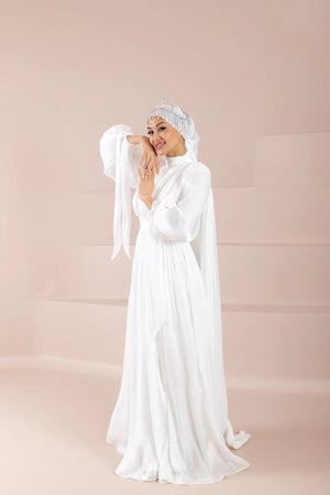 Renna Tesettür Abiye - FioraofDress - tesettur - abiye - Beyaz - 36 - hijab - evening - dress