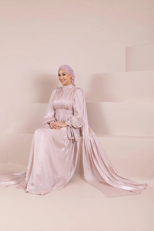 Renna Tesettür Abiye - FioraofDress - tesettur - abiye - Pudra - 36 - hijab - evening - dress