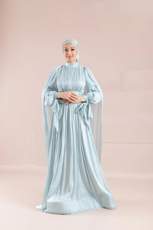 Renna Tesettür Abiye - FioraofDress - tesettur - abiye - mint - 36 - hijab - evening - dress