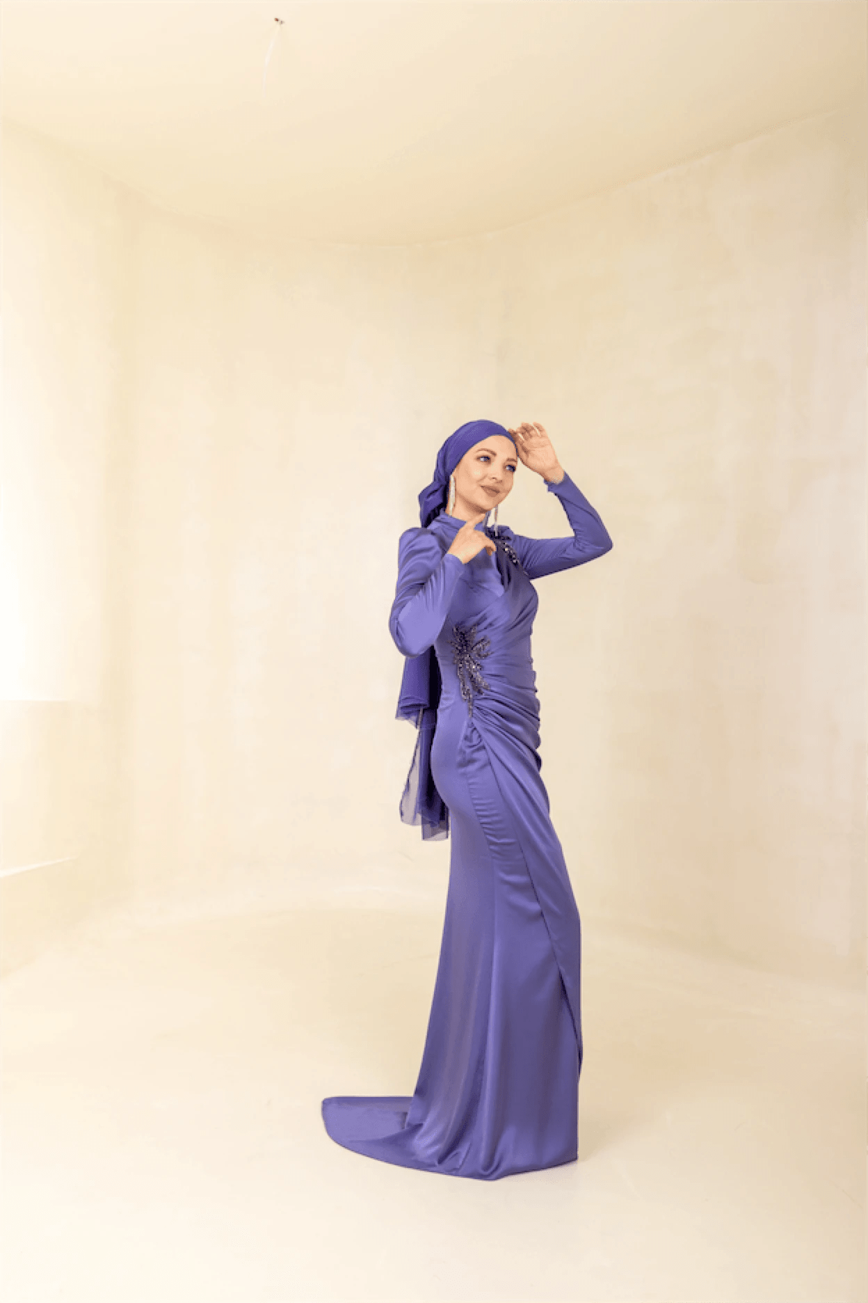 Romola Tesettür Abiye - FioraofDress - tesettur - abiye - 44 - Lavanta - hijab - evening - dress
