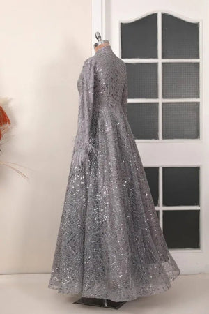 Rosalin Tesettür Abiye - FioraofDress - tesettur - abiye - gri - 36 - hijab - evening - dress
