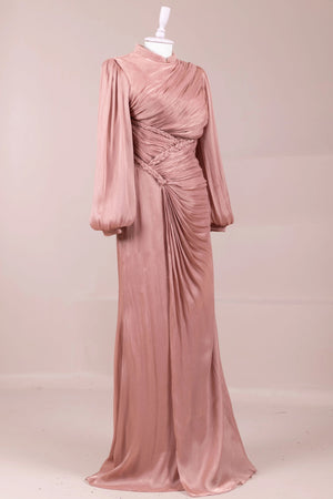 Roselle Tesettür Abiye - FioraofDress - tesettur - abiye - Gül Kurusu - 38 - hijab - evening - dress