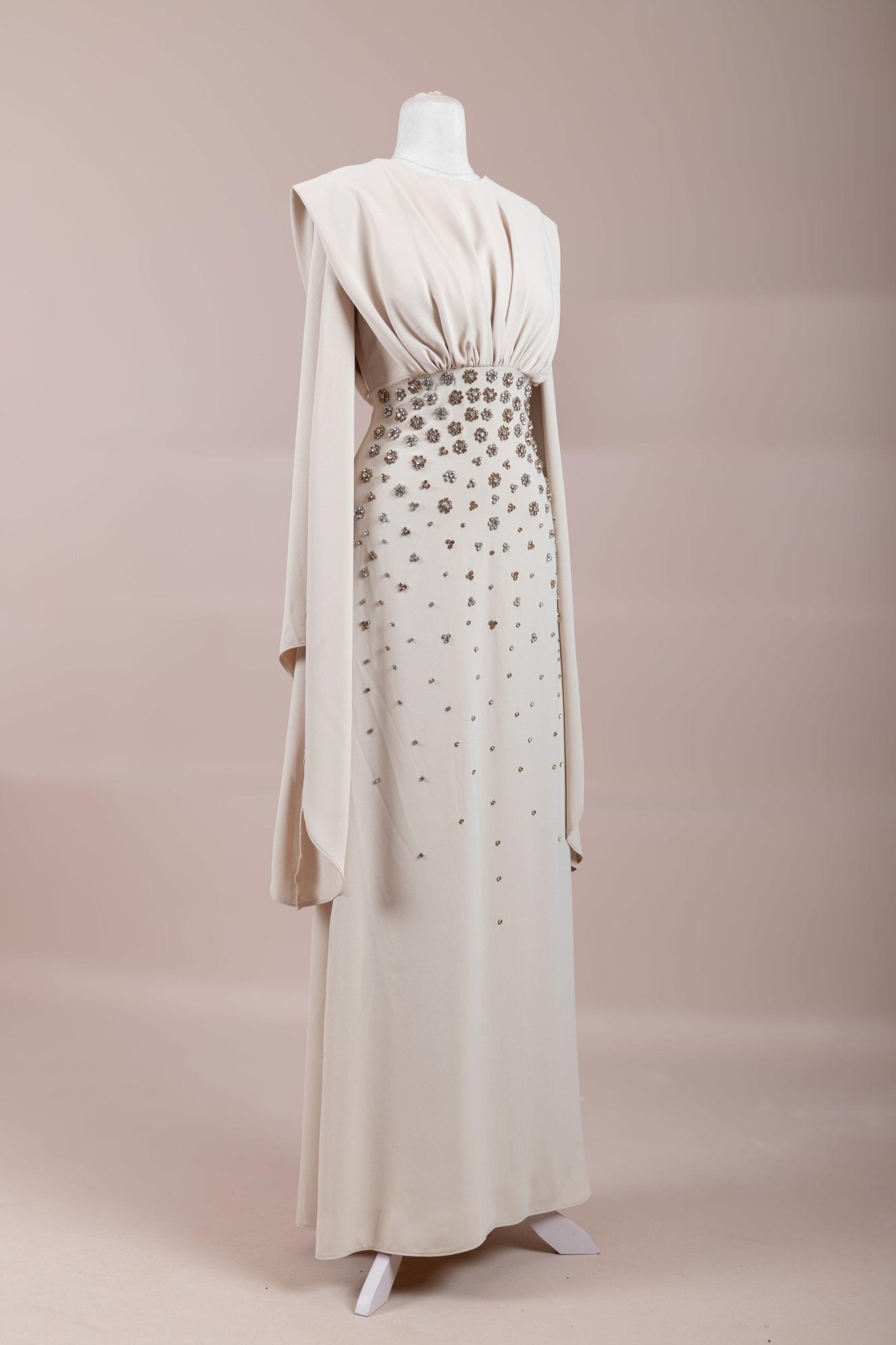 Rouge Tesettür Abiye - FioraofDress - tesettur - abiye - Krem - 38 - hijab - evening - dress