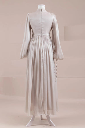 Rovi Tesettür Abiye - FioraofDress - tesettur - abiye - Taş - 40 - hijab - evening - dress