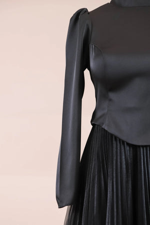 Rozya Tesettür Abiye - FioraofDress - tesettur - abiye - Siyahh - 38 - hijab - evening - dress