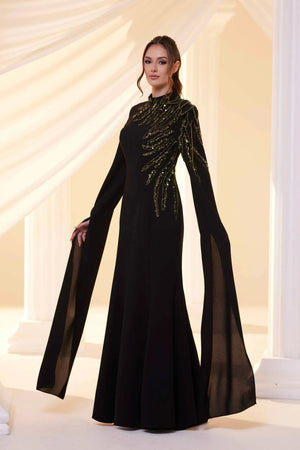 Salkım Tesettür Abiye - FioraofDress - tesettur - abiye - olive - 38 - hijab - evening - dress