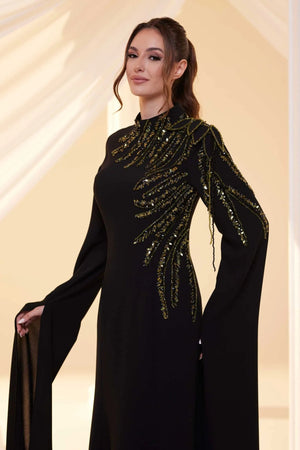 Salkım Tesettür Abiye - FioraofDress - tesettur - abiye - olive - 38 - hijab - evening - dress