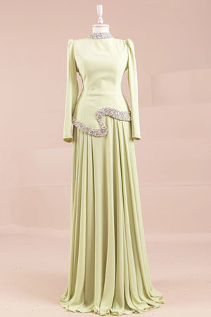 Selva Tesettür Abiye - FioraofDress - tesettur - abiye - Limon - 38 - hijab - evening - dress