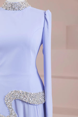 Selva Tesettür Abiye - FioraofDress - tesettur - abiye - bebe - mavisi - 38 - hijab - evening - dress