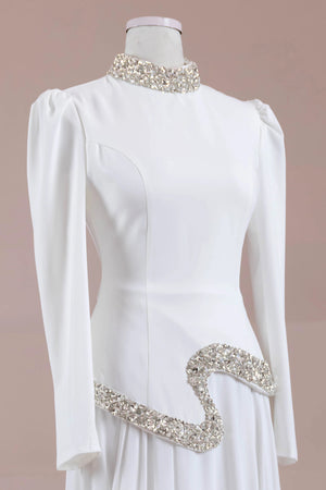 Selva Tesettür Abiye - FioraofDress - tesettur - abiye - Beyaz - 38 - hijab - evening - dress