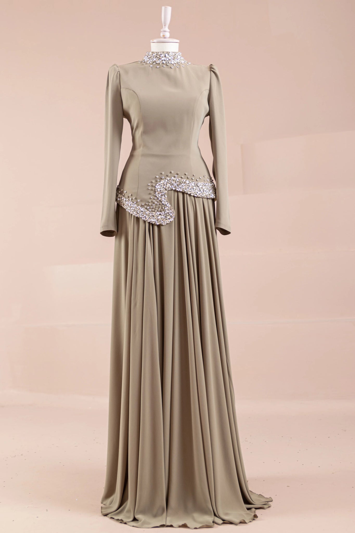 Selva Tesettür Abiye - FioraofDress - tesettur - abiye - HAKİ - 38 - hijab - evening - dress