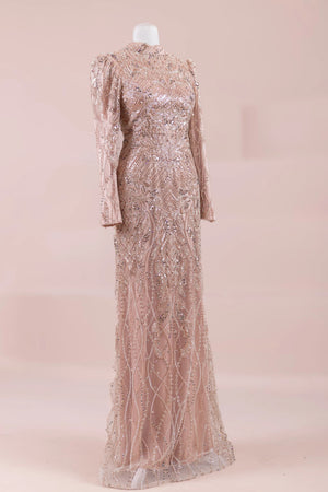 Sena Tesettür Abiye - FioraofDress - tesettur - abiye - Pudra - 38 - hijab - evening - dress