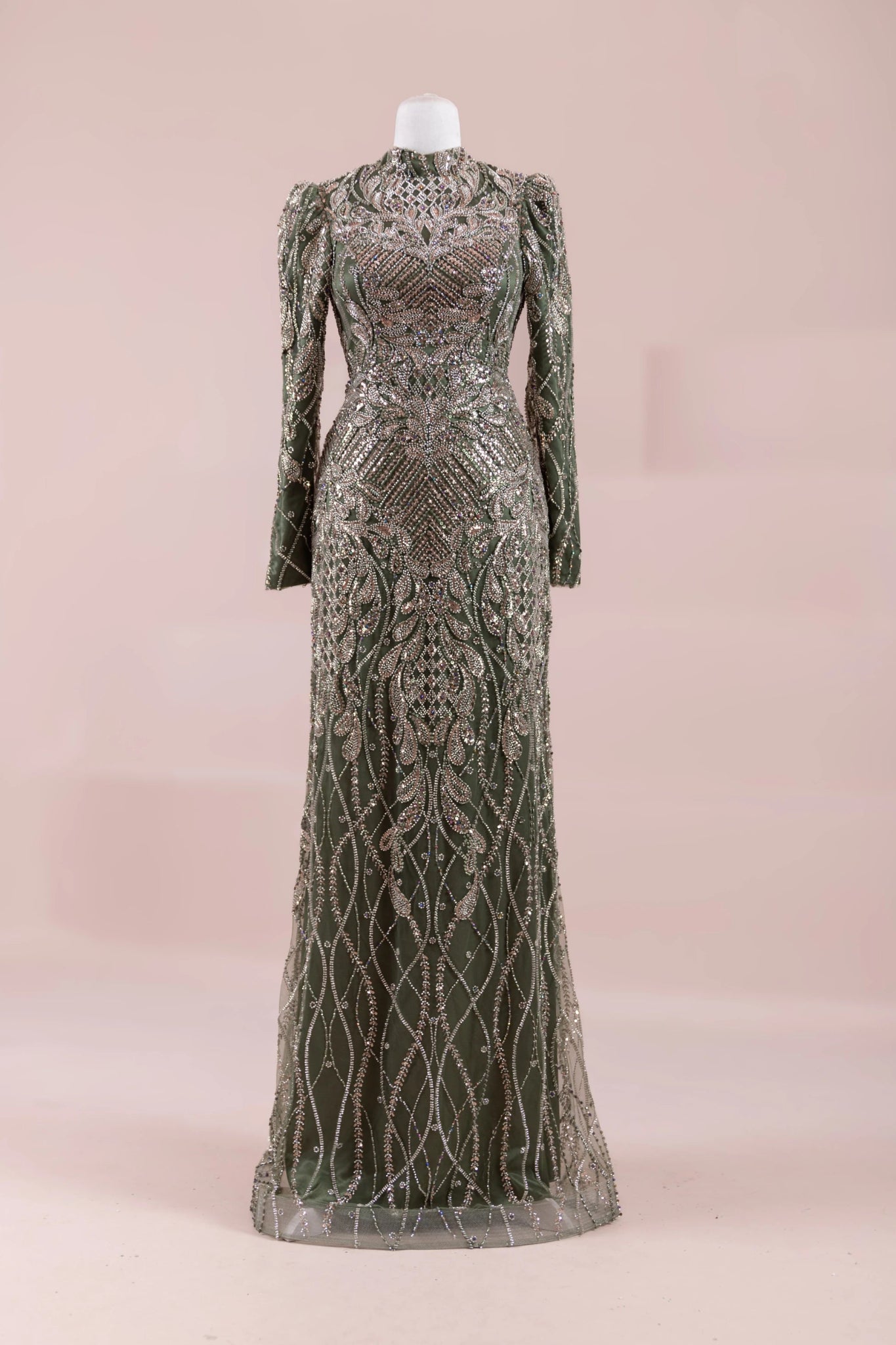 Sena Tesettür Abiye - FioraofDress - tesettur - abiye - haki - 38 - hijab - evening - dress