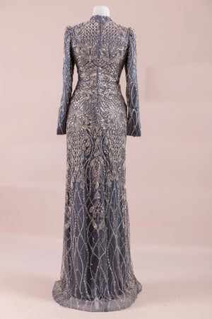 Sena Tesettür Abiye - FioraofDress - tesettur - abiye - Antrasit - 38 - hijab - evening - dress