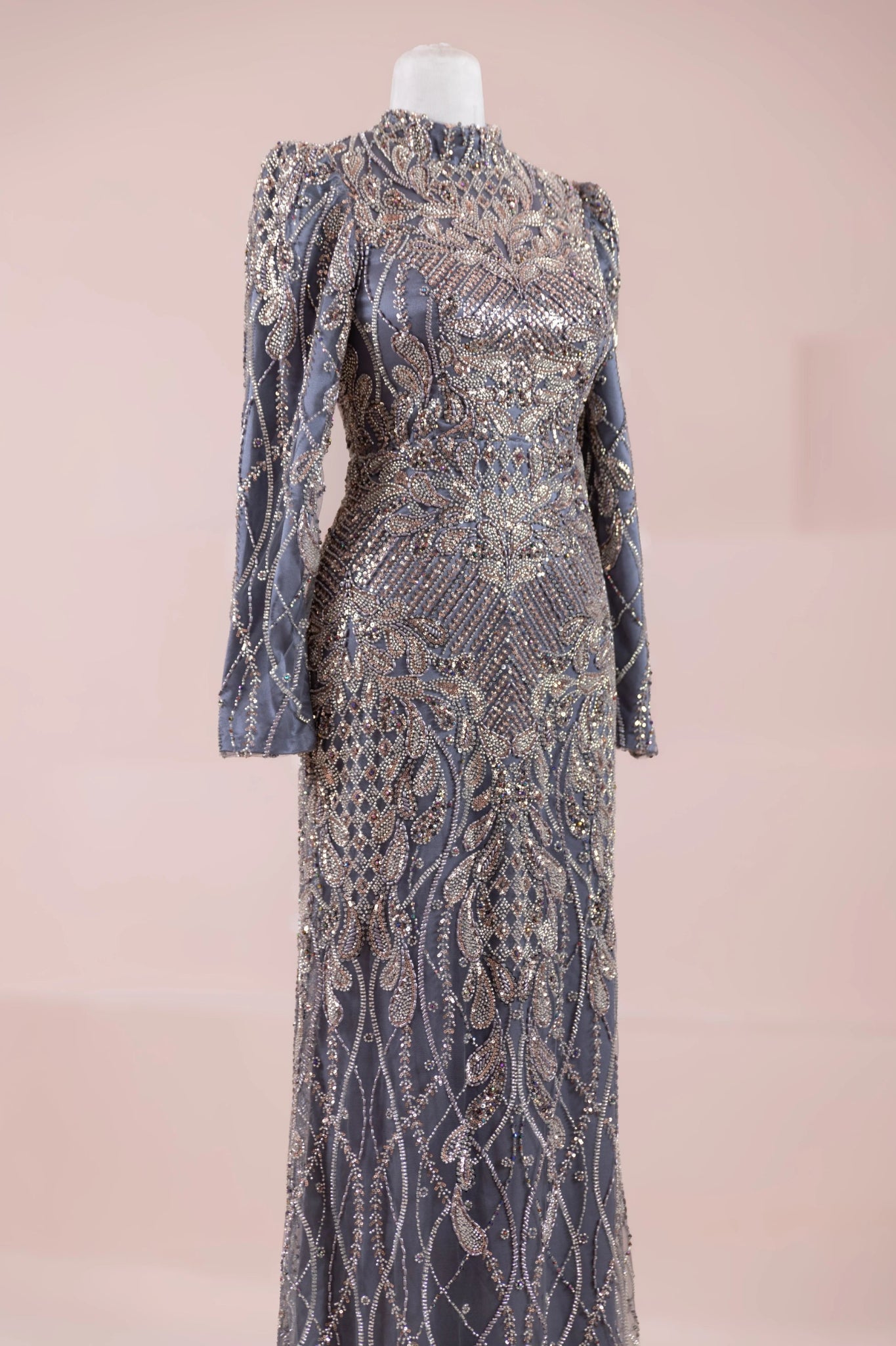 Sena Tesettür Abiye - FioraofDress - tesettur - abiye - Antrasit - 38 - hijab - evening - dress