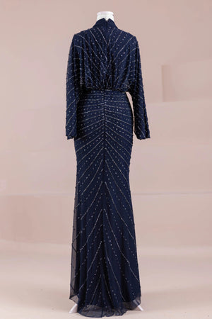 Serel Tesettür Abiye - FioraofDress - tesettur - abiye - LACİVERT - 36 - hijab - evening - dress