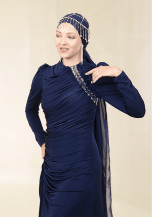 Setri Tesettür Abiye - FioraofDress - tesettur - abiye - 44 - lacivert - hijab - evening - dress
