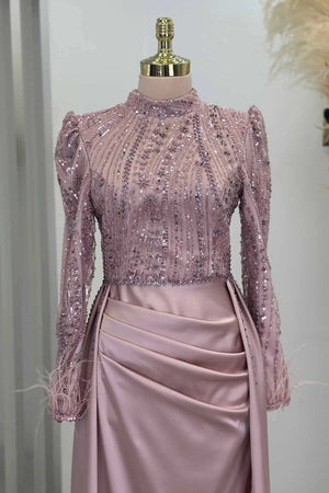 Sherry Tesettür Abiye - FioraofDress - tesettur - abiye - Pudra - 38 - hijab - evening - dress